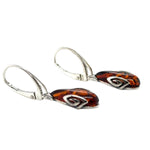 Sterling Silver Amber Earrings (ambear504)