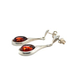 Sterling Silver Amber Earrings (ambear503)