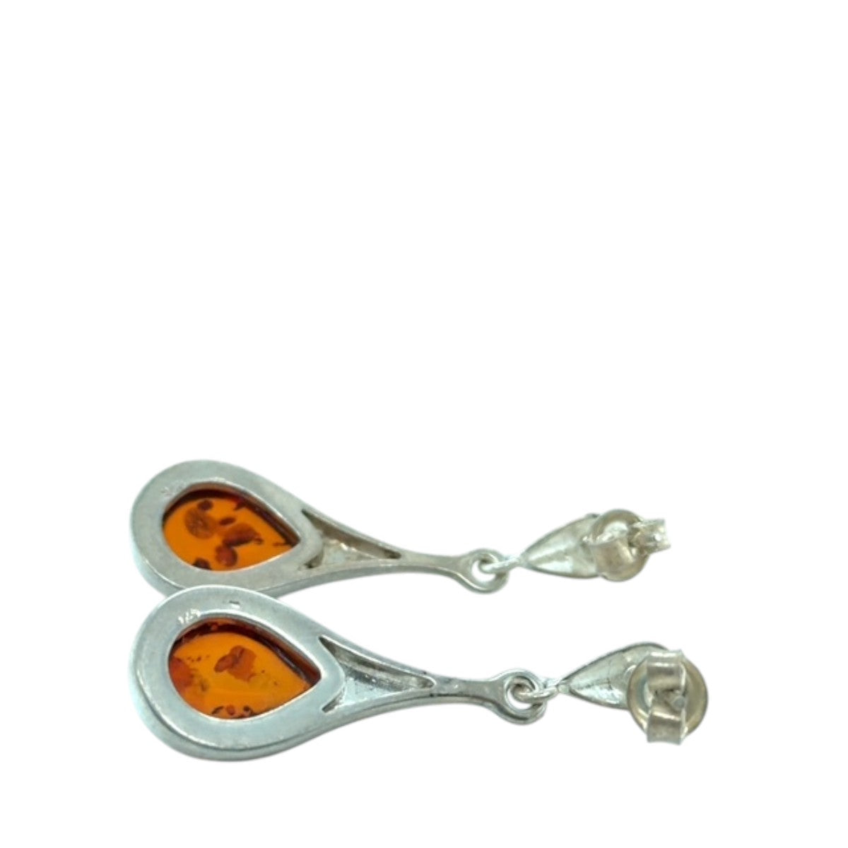 Sterling Silver Amber Earrings (ambear503)