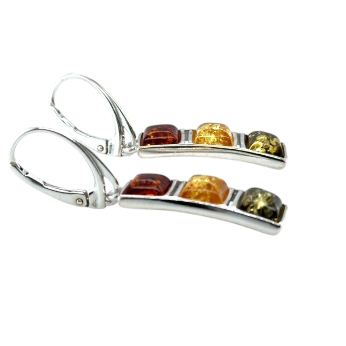 Sterling Silver Amber Earrings (ambear501)