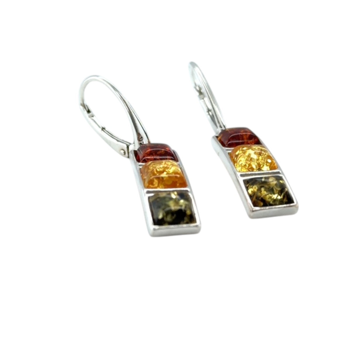 Sterling Silver Amber Earrings (ambear501)