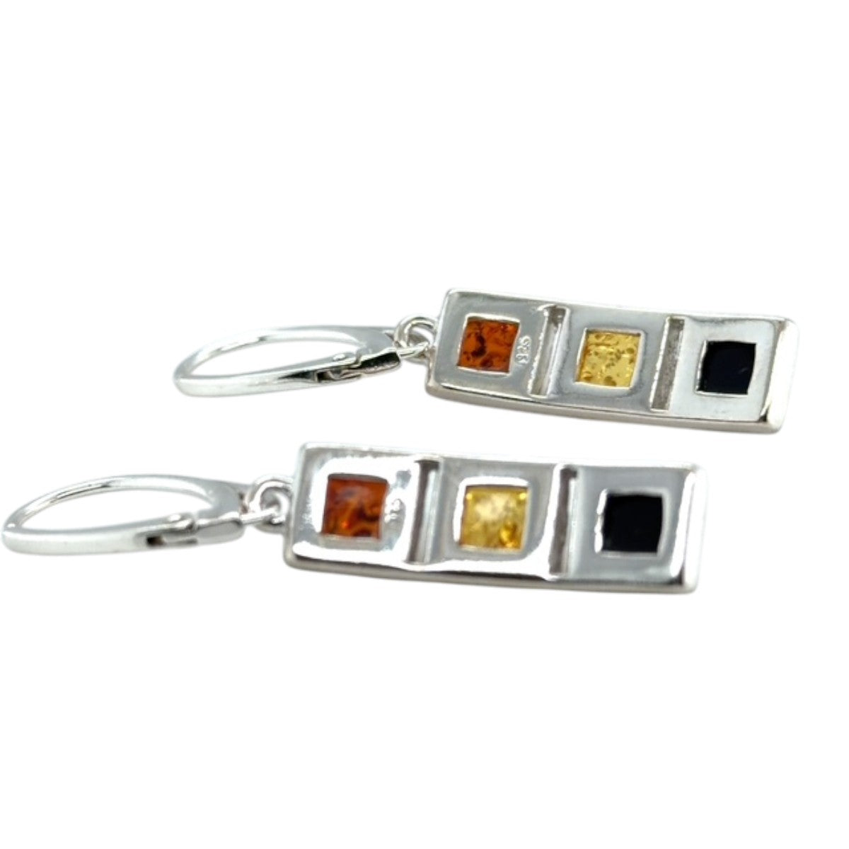 Sterling Silver Amber Earrings (ambear501)