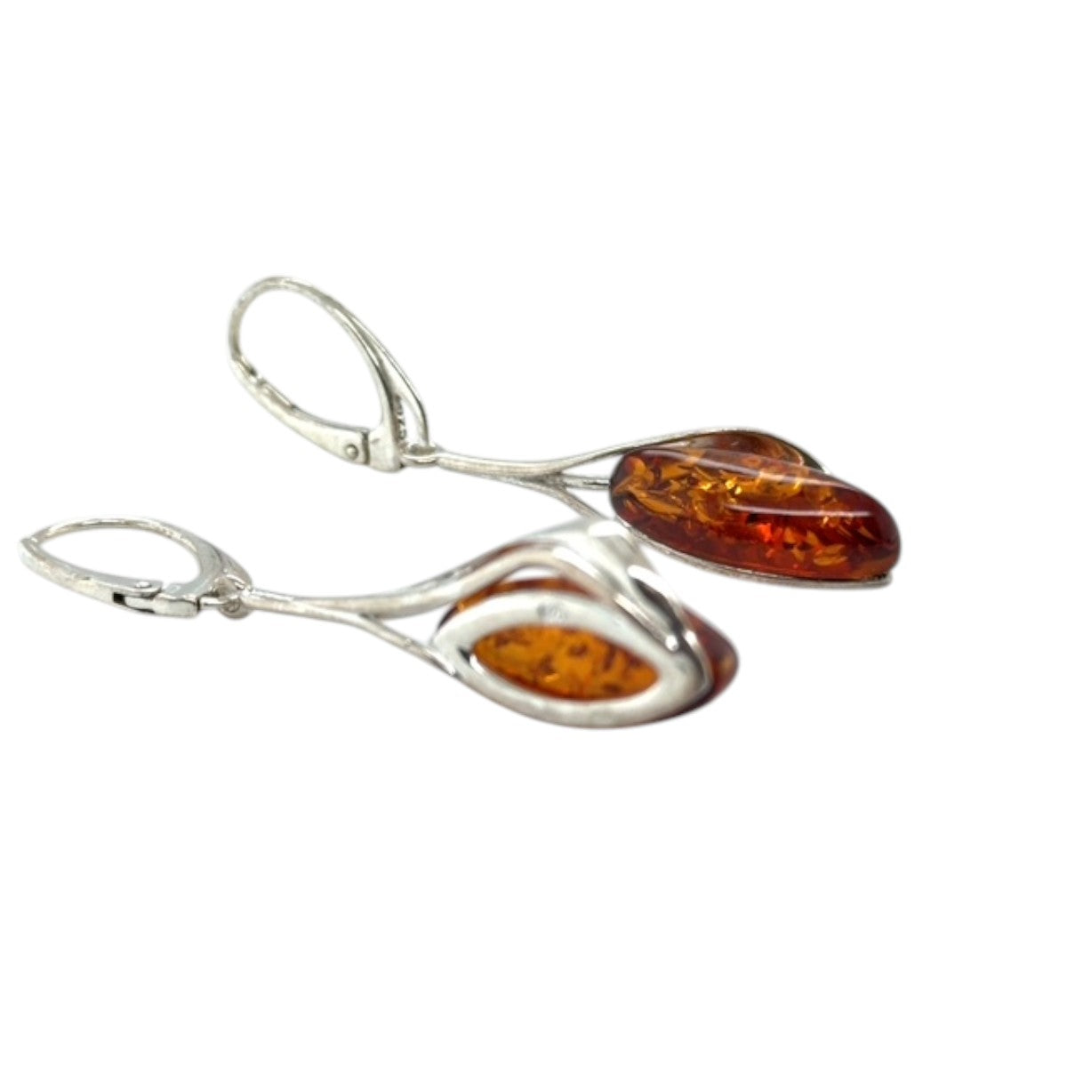 Sterling Silver Amber Earrings (ambear506)