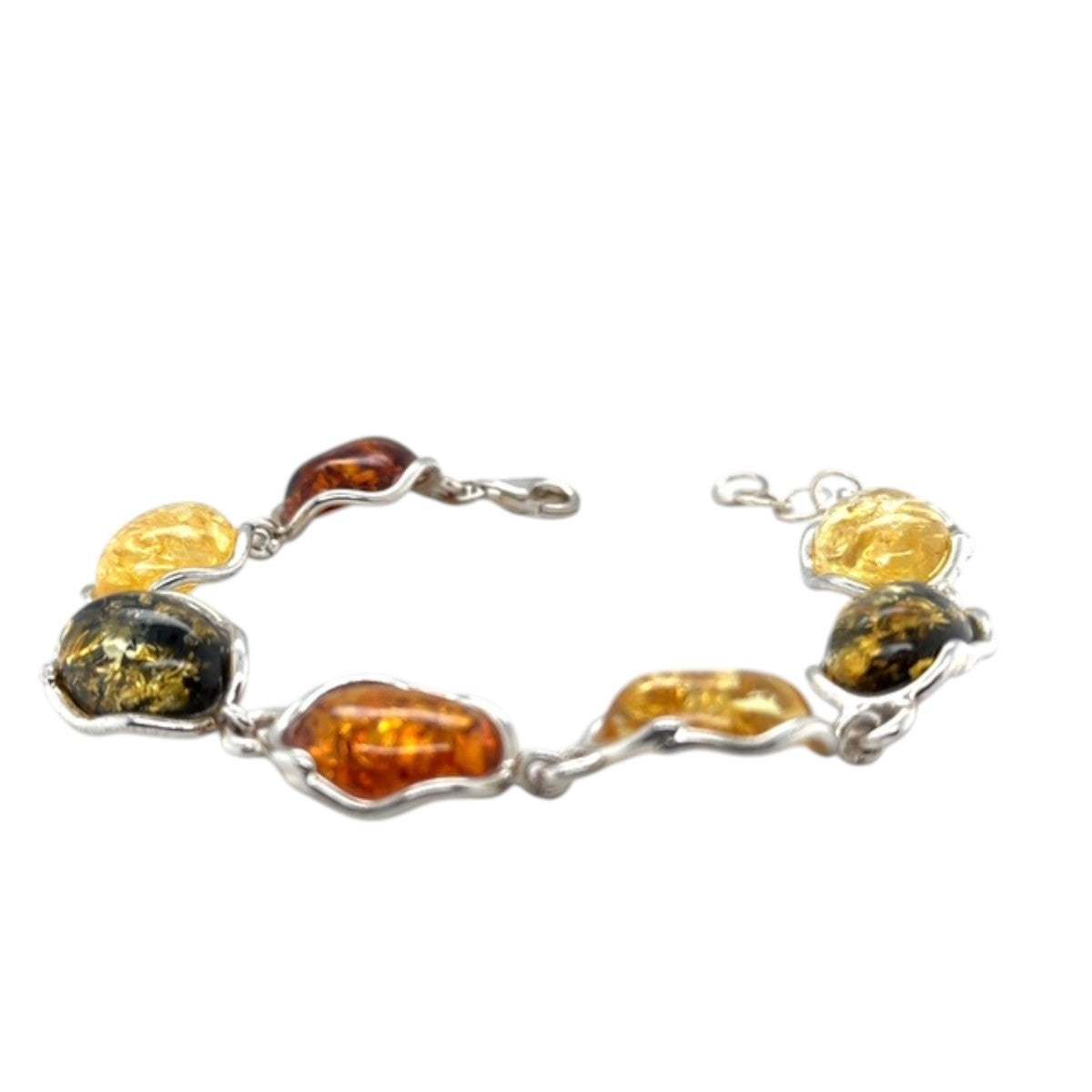 Sterling Silver Amber Bracelet (ambbra39)