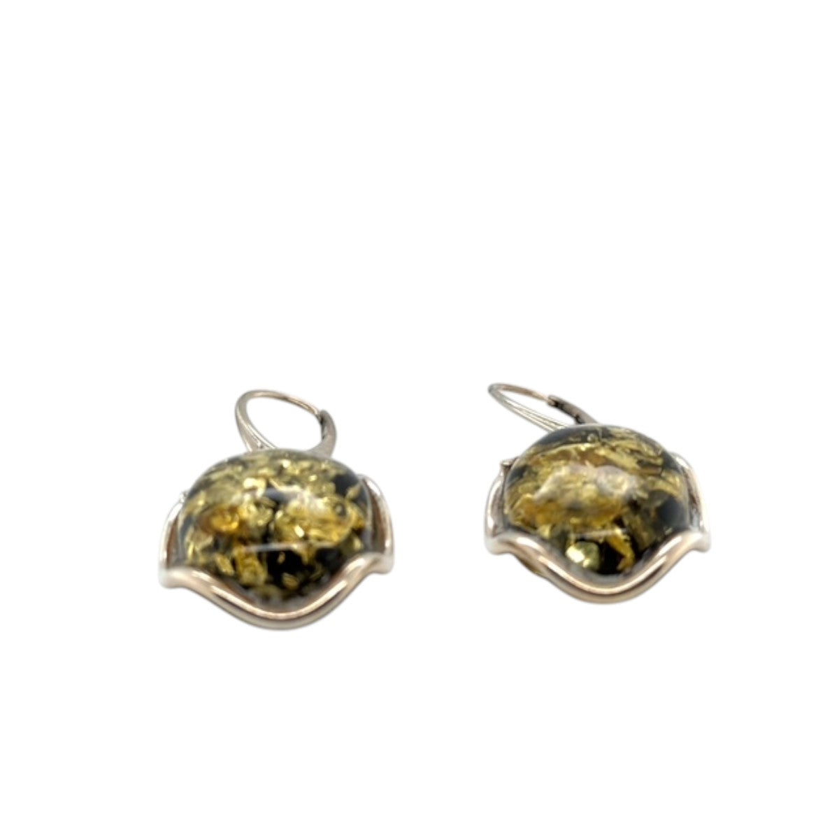 Sterling Silver Amber Earrings (ambear509)