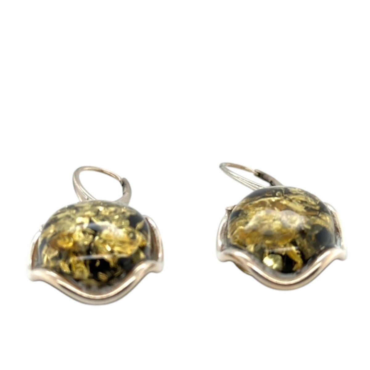 Sterling Silver Amber Earrings (ambear509)