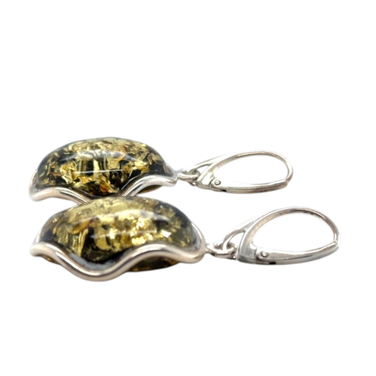 Sterling Silver Amber Earrings (ambear509)