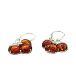 Sterling Silver Amber Earrings (ambear507)