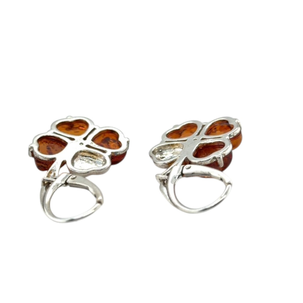 Sterling Silver Amber Earrings (ambear507)