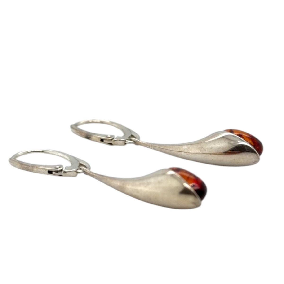 Sterling Silver Amber Earring (ambear510)