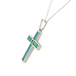 Sterling Silver Inlaid Opal Pendant (ssinp21)