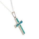 Sterling Silver Inlaid Opal Pendant (ssinp21)