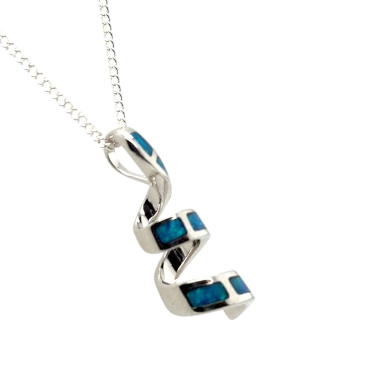 Sterling Silver Inlaid Opal Pendant (ssinp20)