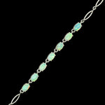 Sterling Silver Solid Opal Bracelet (ssbra93)