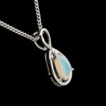 9ct White Gold Solid Opal Pendant (sp594)