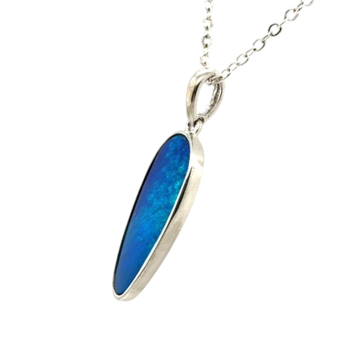 Sterling Silver Doublet Opal Pendant (ssdp527)