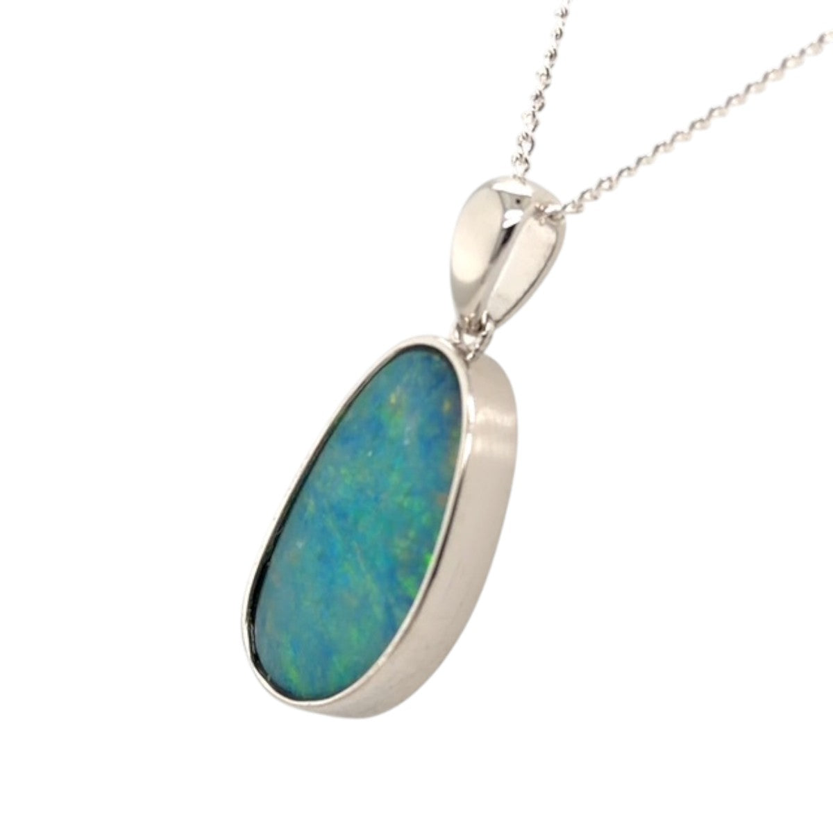 Sterling Silver Doublet Opal Pendant (ssdp527)
