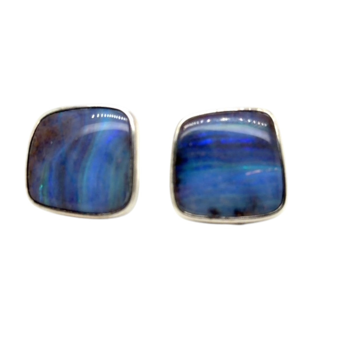 Sterling Silver Boulder Opal Earrings (ssbouear72)