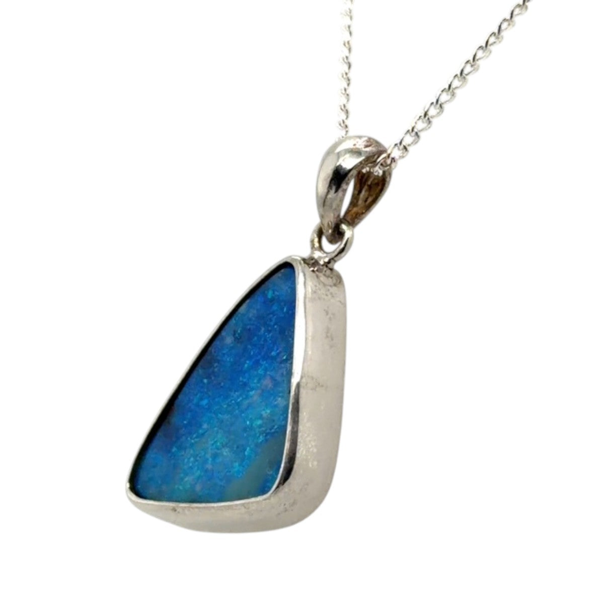 Sterling Silver Boulder Opal Pendant (ssbp163)