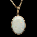 14CT Gold Solid Opal Pendant (sp4311)