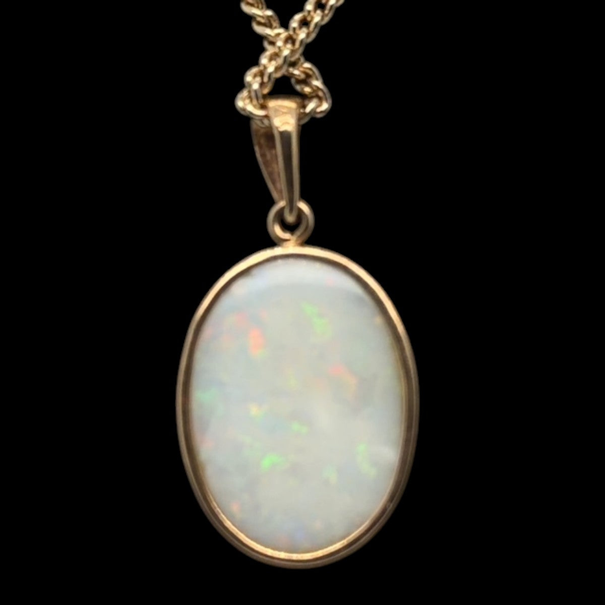 14CT Gold Solid Opal Pendant (sp4311)