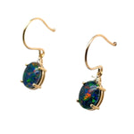 9ct Gold Triplet Opal Earrings (trear91)