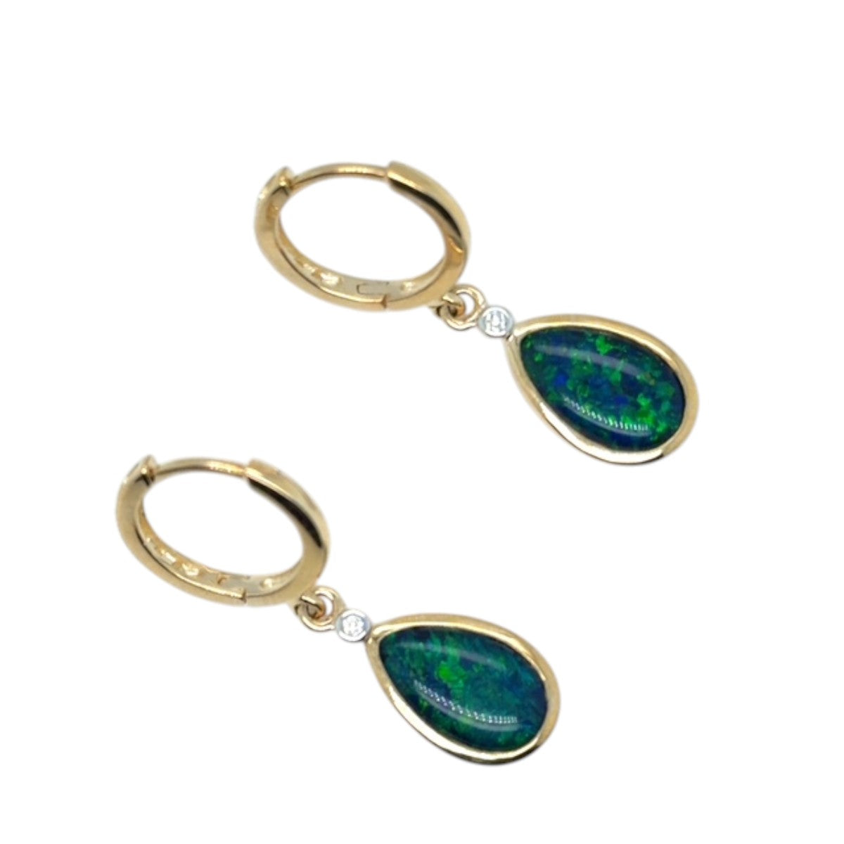 9ct Gold Triplet Opal Earrings (trear92)