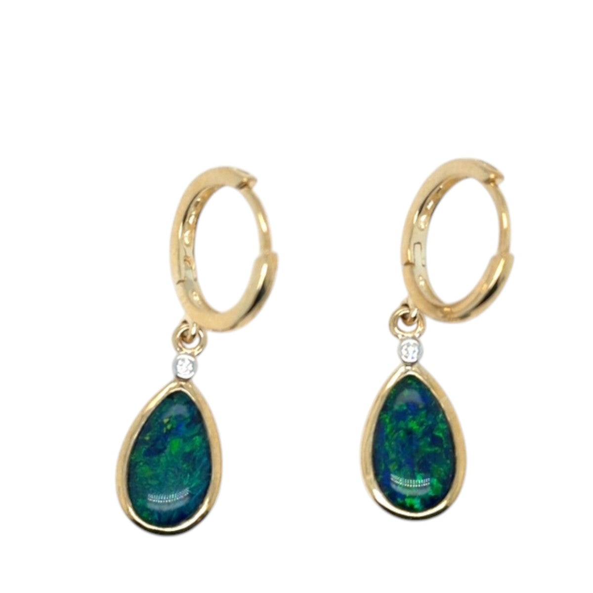 9ct Gold Triplet Opal Earrings (trear92)