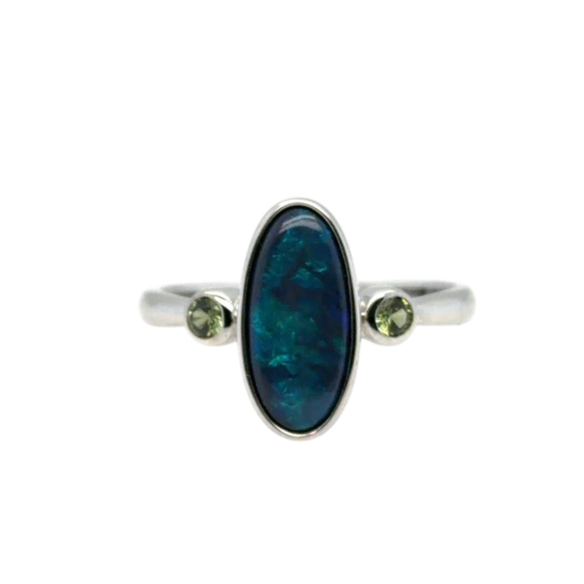 Sterling Silver Black Opal Ring (ssblkr260)