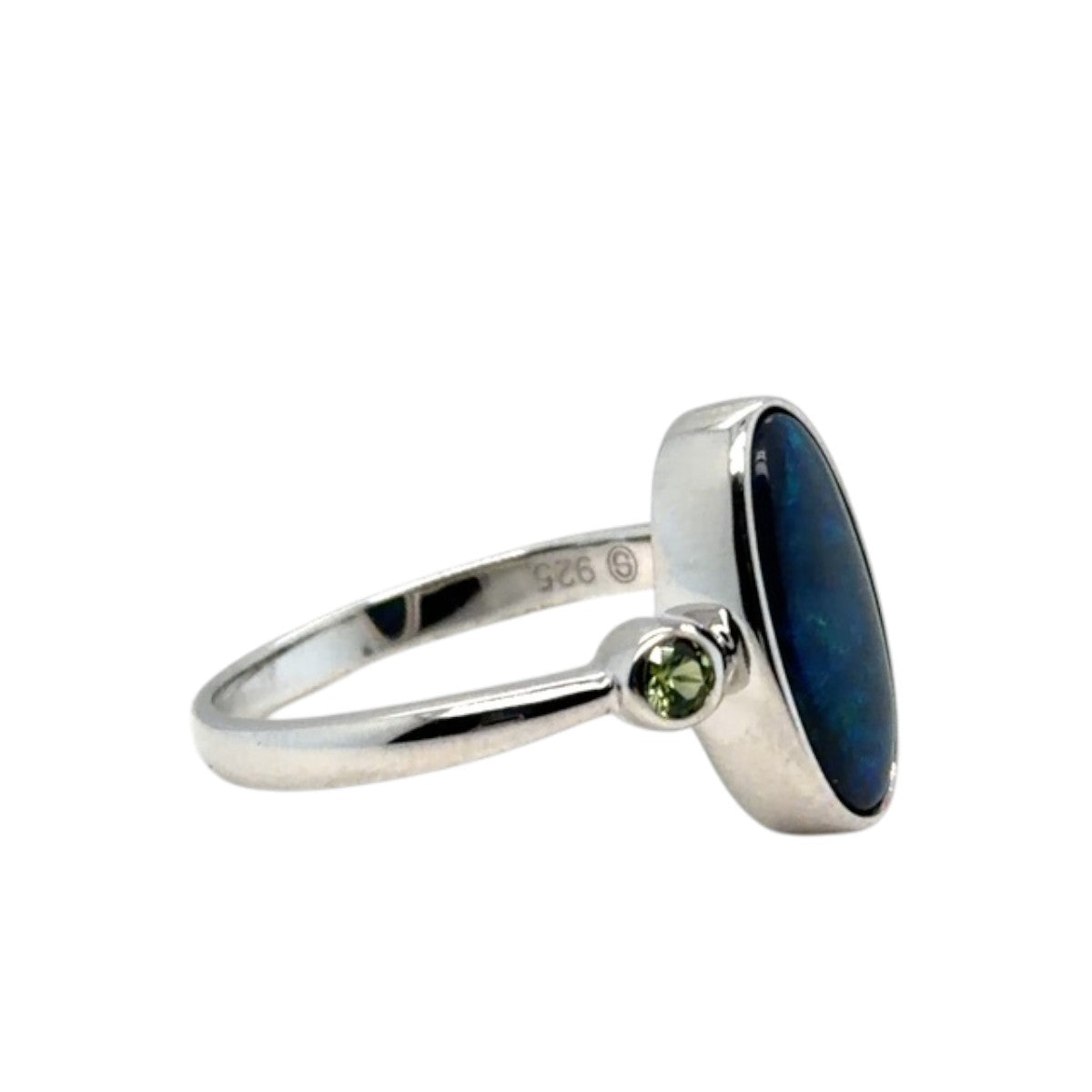 Sterling Silver Black Opal Ring (ssblkr260)