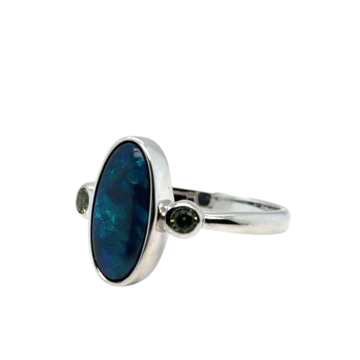 Sterling Silver Black Opal Ring (ssblkr260)