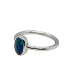 Sterling Silver Black Opal Ring (ssblkr263)