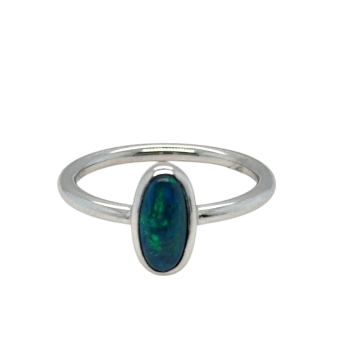 Sterling Silver Black Opal Ring (ssblkr261)
