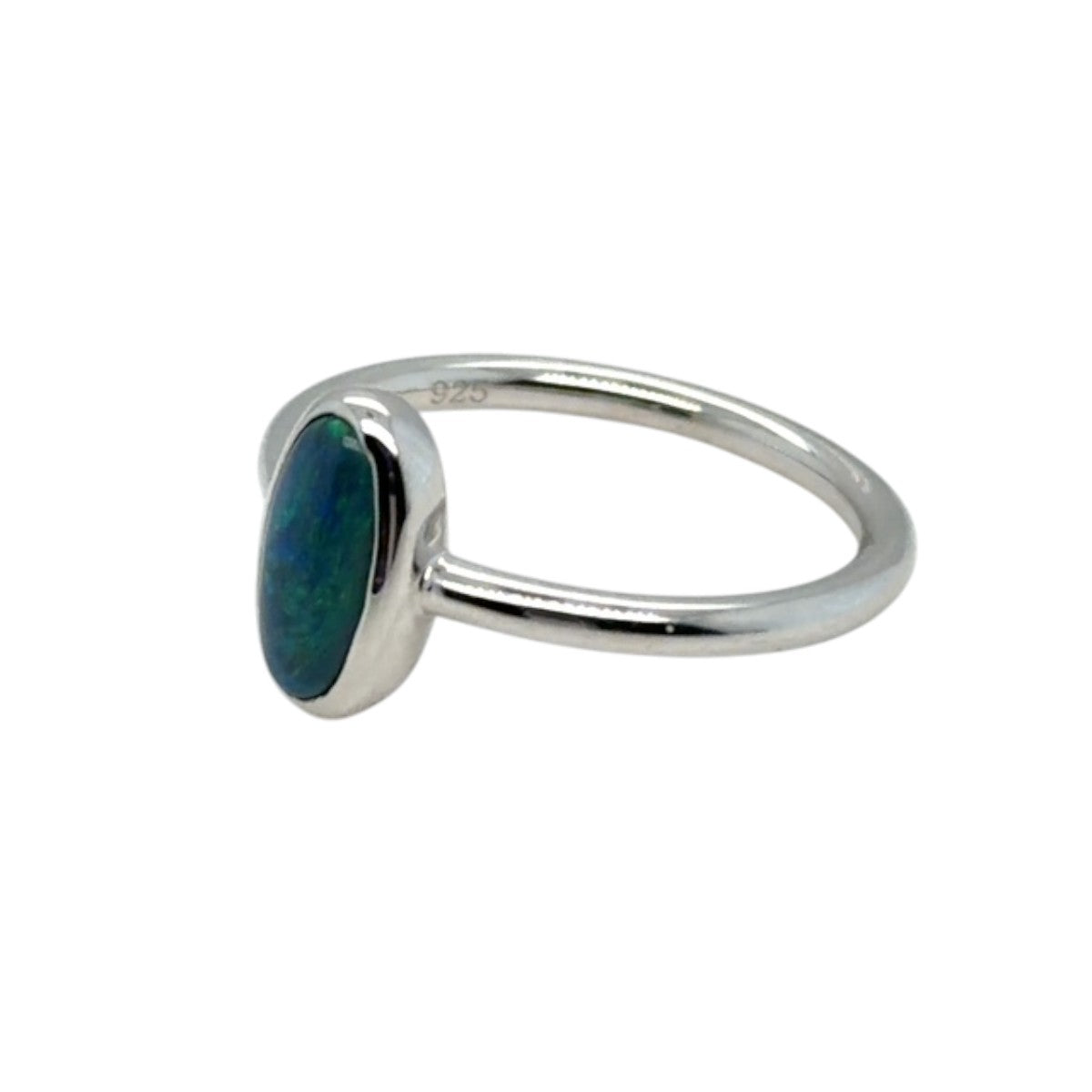 Sterling Silver Black Opal Ring (ssblkr261)
