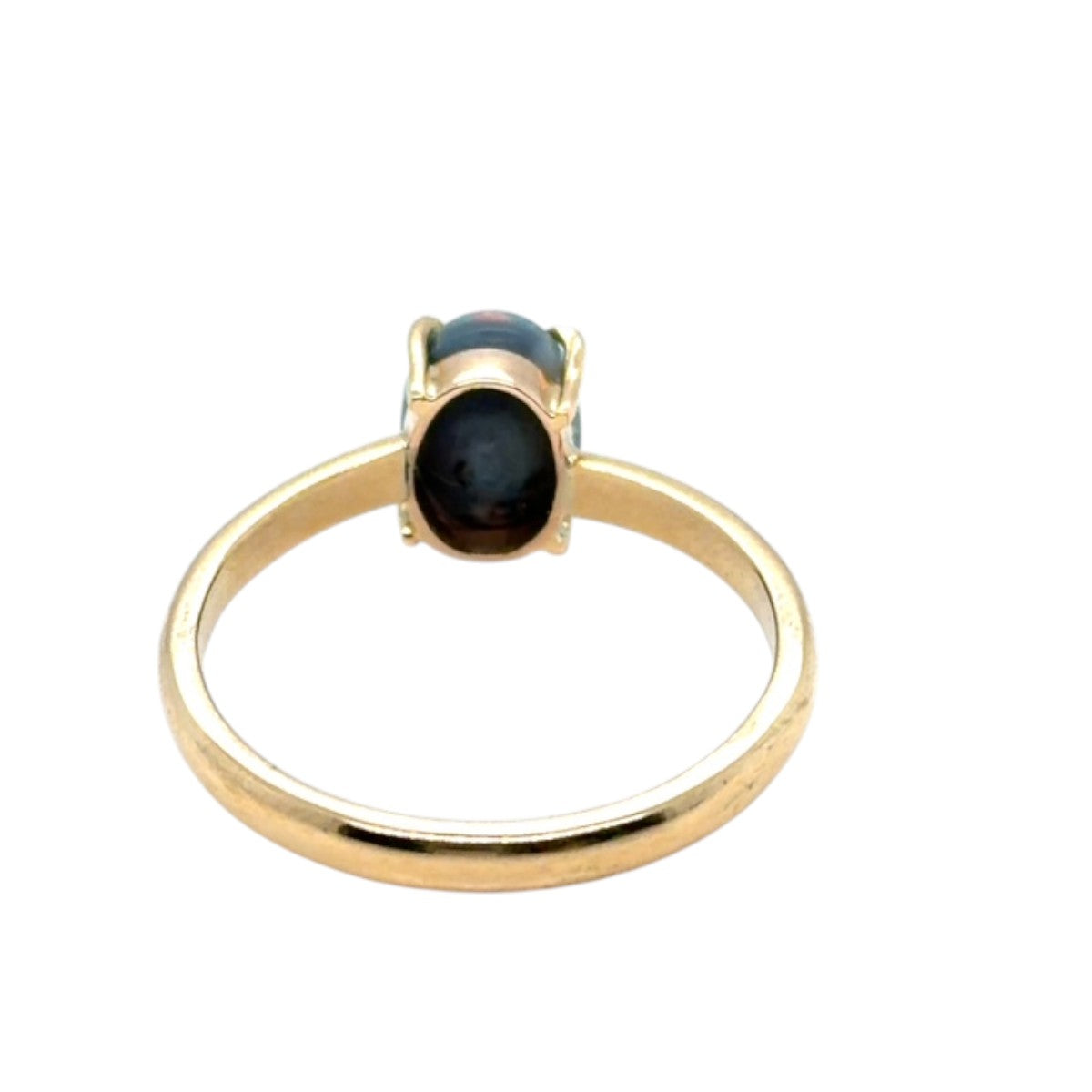 18ct Gold Black Opal Ring (blkr113)