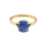 18ct Gold Black Opal Ring (blkr114)