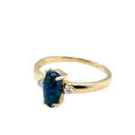 14ct Gold Black Opal Ring (blkr116)