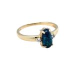 14ct Gold Black Opal Ring (blkr116)
