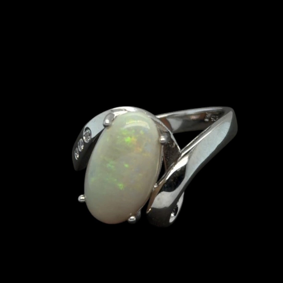 Sterling Silver Solid Opal Ring (sssr164)
