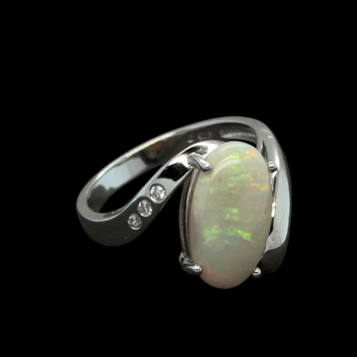 Sterling Silver Solid Opal Ring (sssr164)
