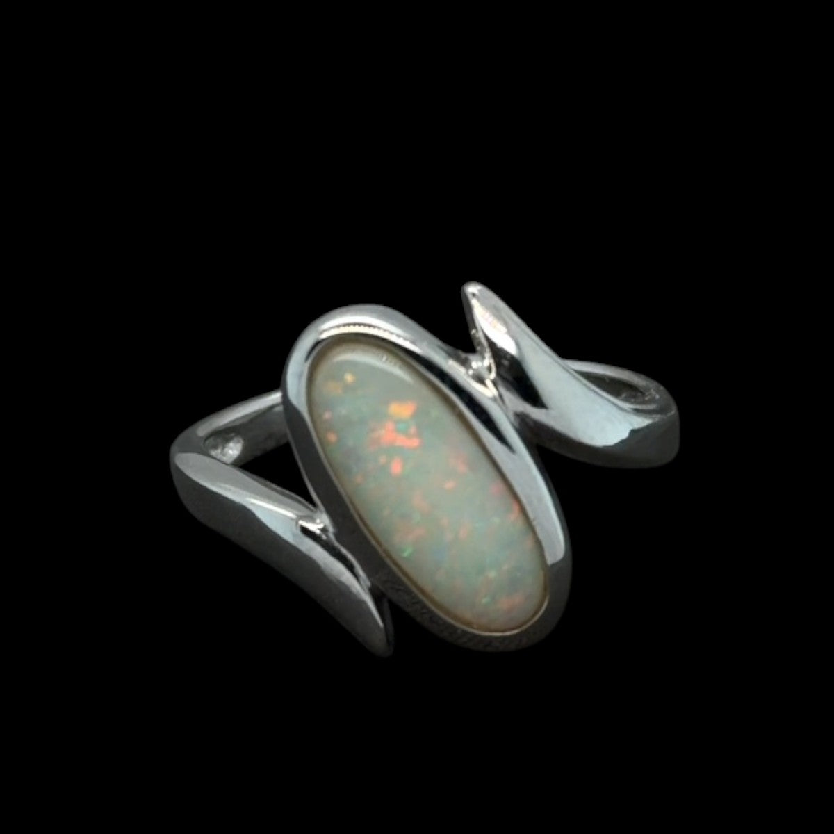 Sterling Silver Solid Opal Ring (sssr165)