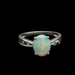 Sterling Silver Solid Opal Ring (sssr166)