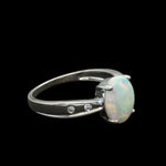 Sterling Silver Solid Opal Ring (sssr166)