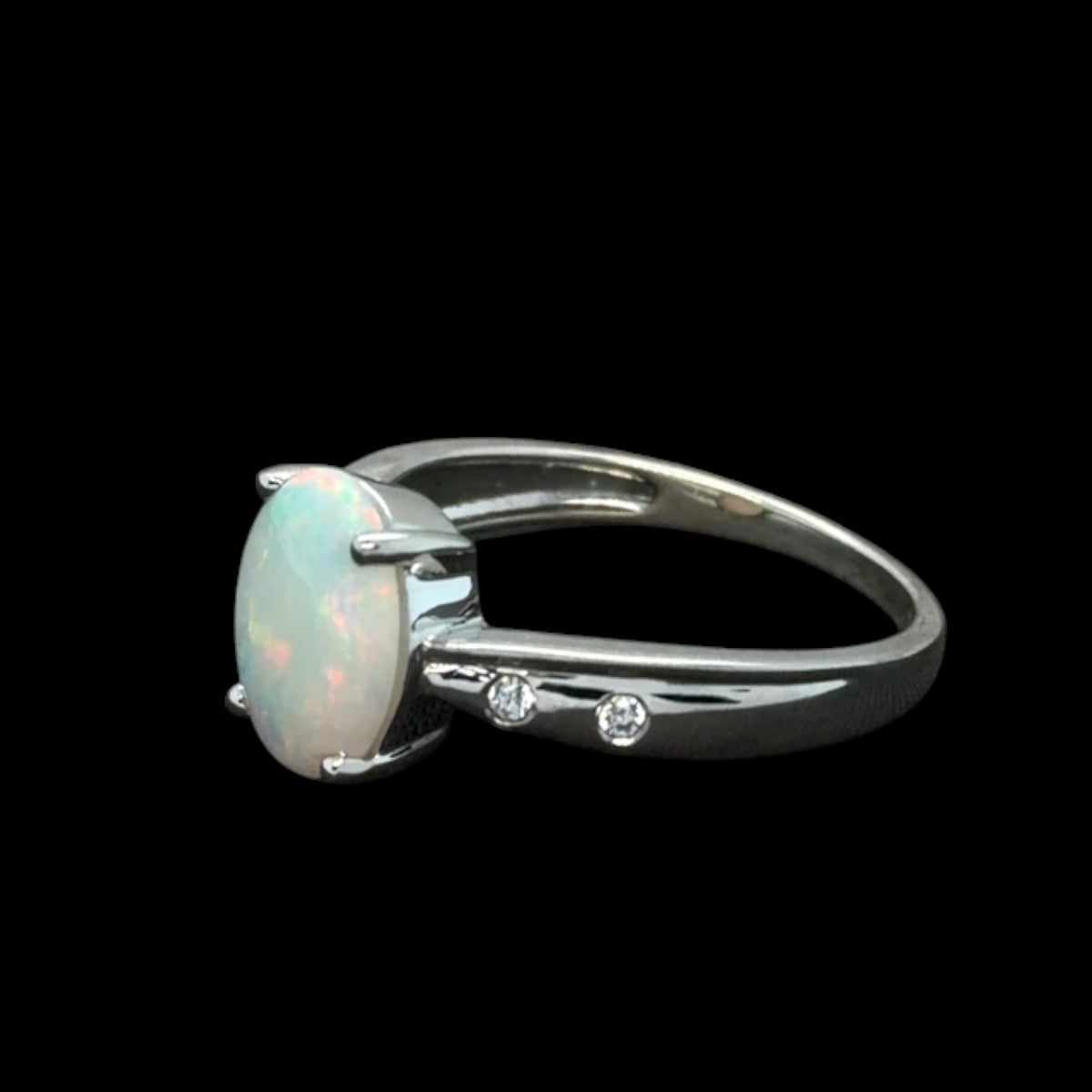 Sterling Silver Solid Opal Ring (sssr166)