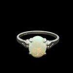 Sterling Silver Solid Opal Ring (sssr167)