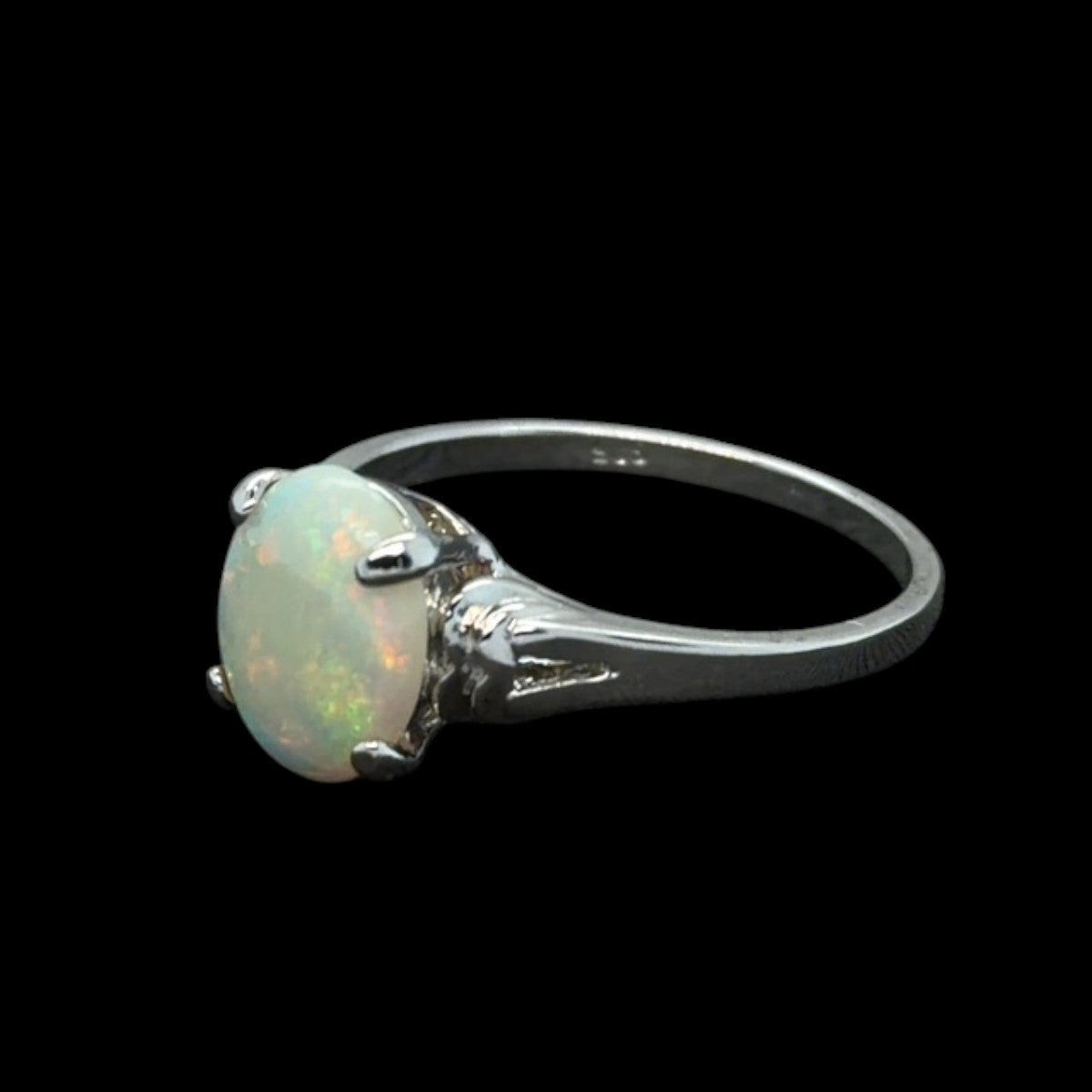 Sterling Silver Solid Opal Ring (sssr167)