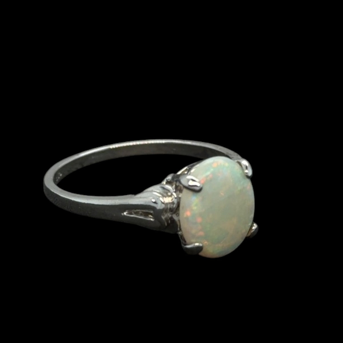 Sterling Silver Solid Opal Ring (sssr167)