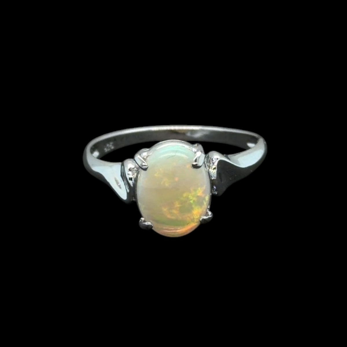 Sterling Silver Solid Opal Ring (sssr168)