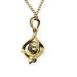 18ct Gold Solid Opal Pendant (sp1051)