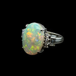 Platinum Solid Opal Ring (sr117)